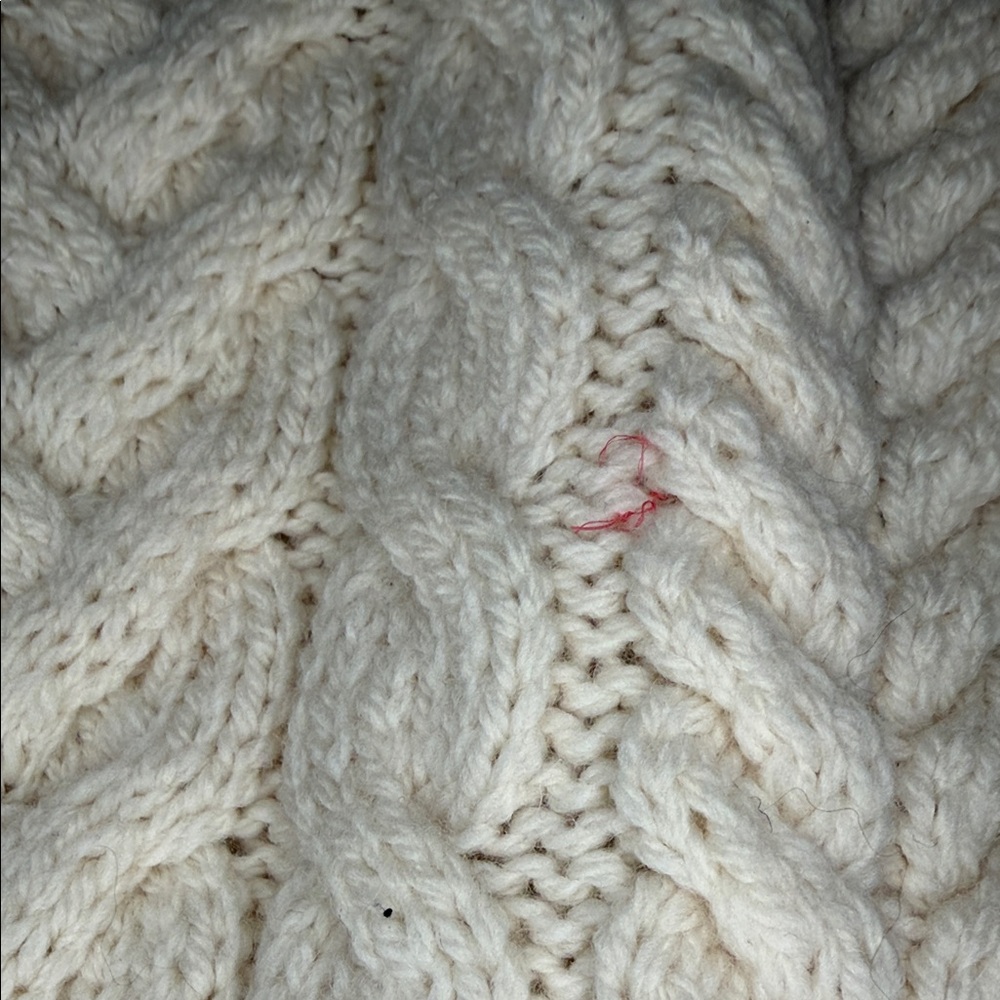 Aran Crafts Cream Cable-Knit Button Cardigan - Picture 4 of 6